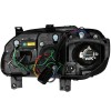 Φανάρια εμπρός Vw Touran / Caddy (2003-2006) led , μαύρα , με λάμπες (Η1) - σετ 2τμχ.