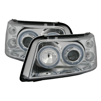 Φανάρια εμπρός Vw Transporter T5 (2003-2009) angel eyes, χωρίς λάμπες (Η7) - σετ 2τμχ.