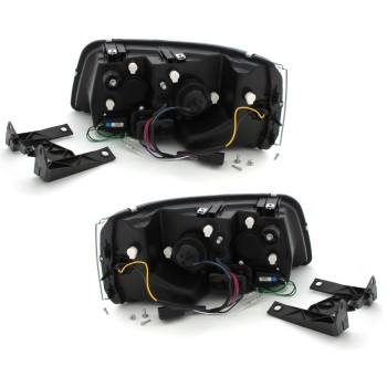 Φανάρια εμπρός Vw Transporter T5 (2003-2009) led , χρωμίου , με λάμπες (Η1) - σετ 2τμχ.