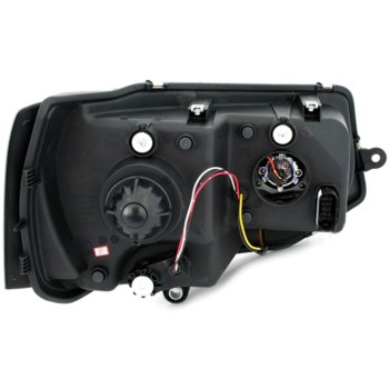 Φανάρια εμπρός Vw Transporter T5 (2010-2015) led - μαύρα , με λάμπες (Η1) - σετ 2τμχ.