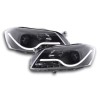 Φανάρια εμπρός Vw Passat B7 (2010-2014) led - μαύρα , με λάμπες (Η1) - σετ 2τμχ.