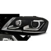 Φανάρια εμπρός Vw Passat B7 (2010-2014) led - μαύρα , χωρίς λάμπες (Η7) - σετ 2τμχ.