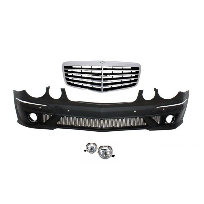 Προφυλακτήρας εμπρός Mercedes W211 E-Class (2002-2009) - AMG με μάσκα και προβολάκια