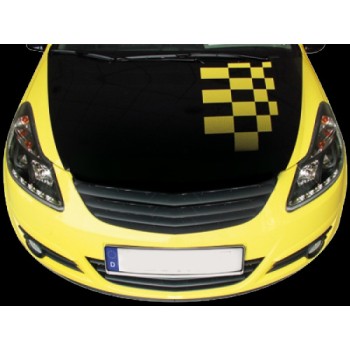Φανάρια εμπρός Opel Corsa D (2006-2010) led - black , με λάμπες (Η1) - σετ 2τμχ.