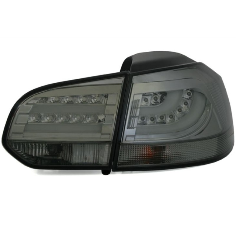 Πίσω φανάρια led Vw Golf 6 ledbar - φιμέ - σετ 2τμχ.