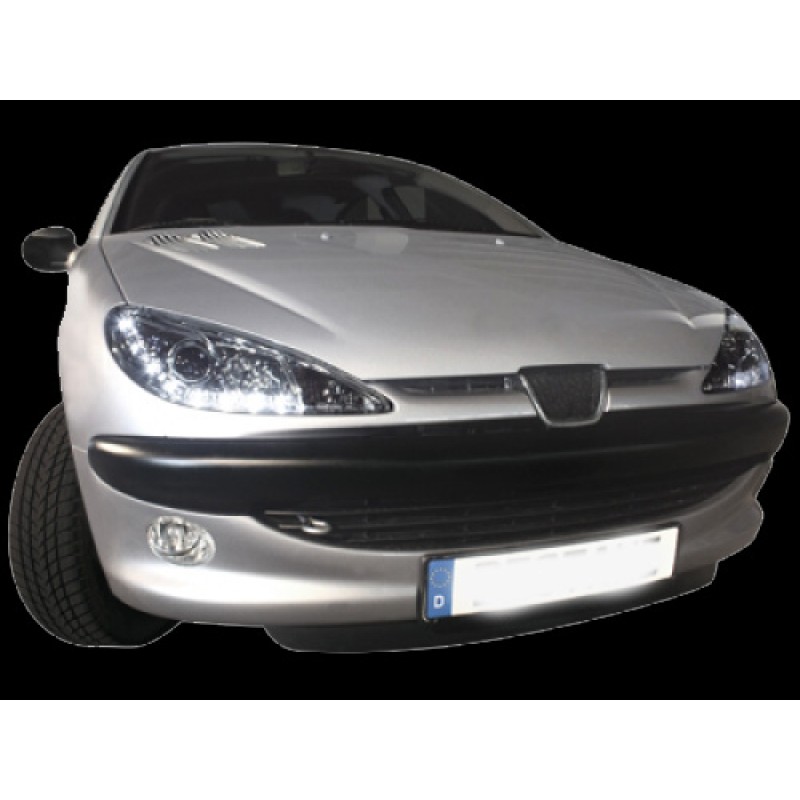 Φανάρια εμπρός Peugeot 206 , με λάμπες (Η1) led - σετ 2τμχ.
