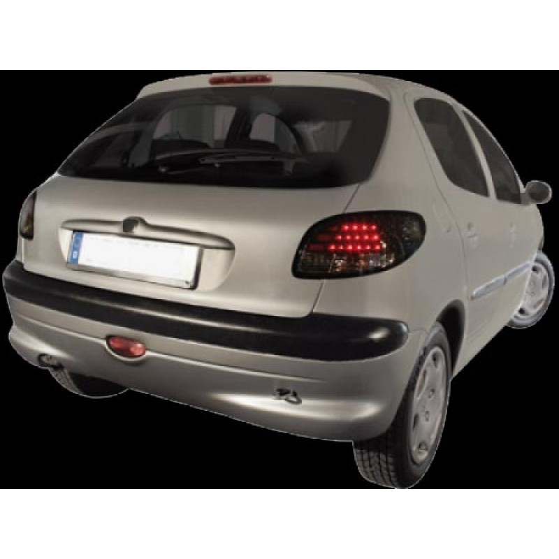 Πίσω φανάρια led Peugeot 206 - black - σετ 2τμχ.