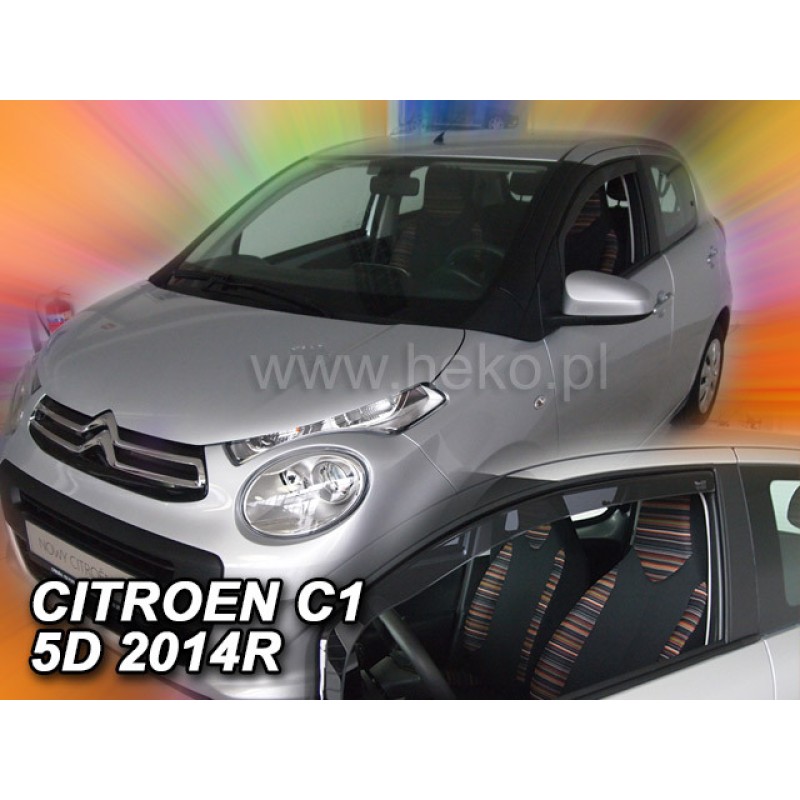 Ανεμοθραύστες Citroen C1 / Toyota Aygo (2014-2022) 5 πορτο - 2 τμχ. εμπρός, Heko