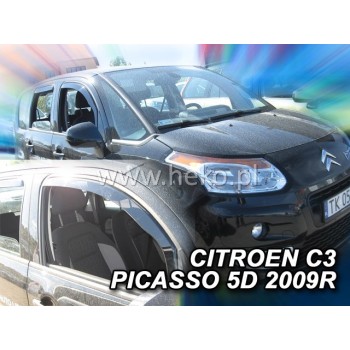 Ανεμοθραύστες Citroen C3 Picasso (2008-2017) 5 πορτο - 2 τμχ. εμπρός, Heko
