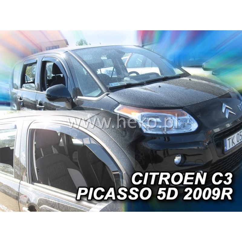 Ανεμοθραύστες Citroen C3 Picasso (2008-2017) 5 πορτο - 2 τμχ. εμπρός, Heko
