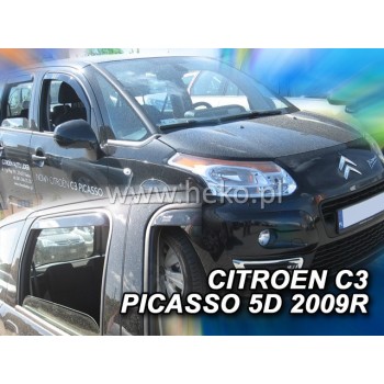 Ανεμοθραύστες Citroen C3 Picasso (2008-2017) 5 πορτο - 4 τμχ. εμπρός και πίσω, Heko