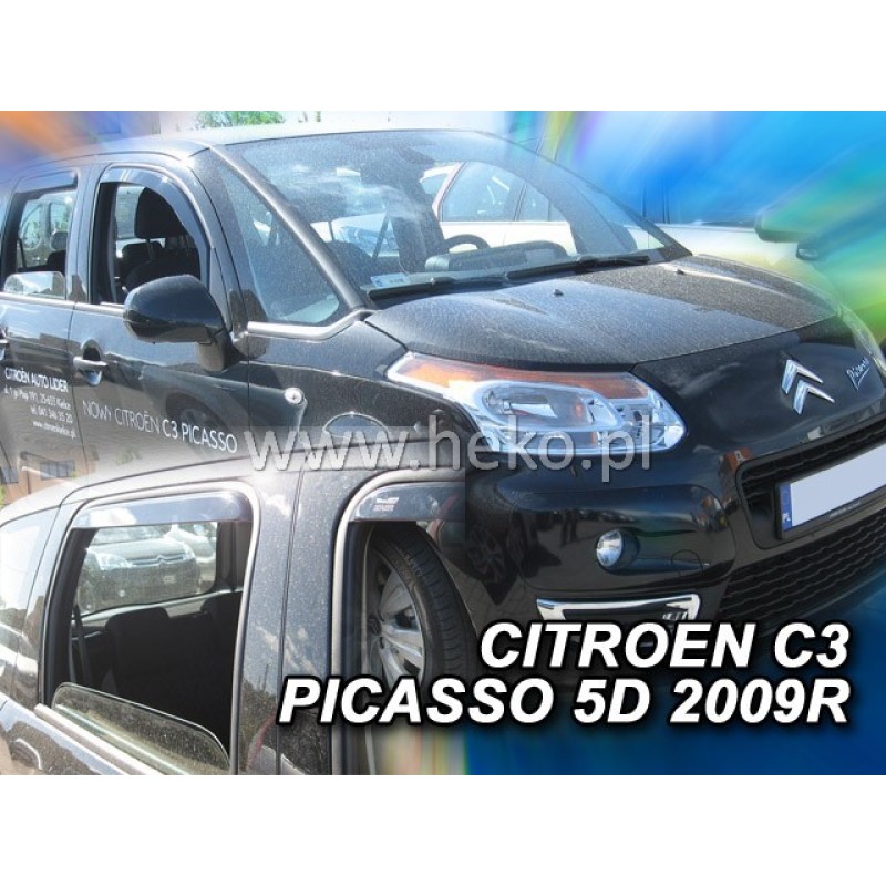Ανεμοθραύστες Citroen C3 Picasso (2008-2017) 5 πορτο - 4 τμχ. εμπρός και πίσω, Heko