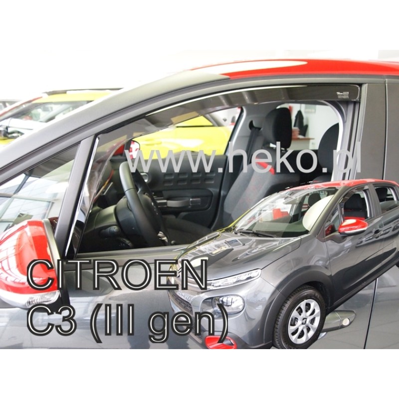 Ανεμοθραύστες Citroen C3 III (2016-2024) 5 πορτο - 2 τμχ. εμπρός, Heko