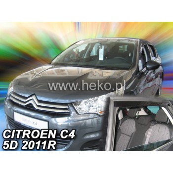 Ανεμοθραύστες Citroen C4 II (2010-2017) 5 πορτο - 4 τμχ. εμπρός και πίσω, Heko