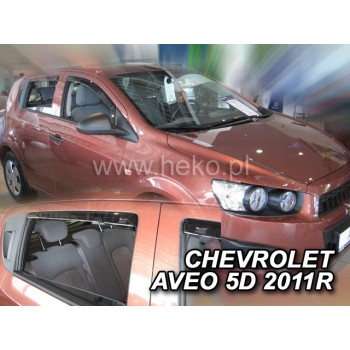Ανεμοθραύστες Chevrolet Aveo (2011-2020) 5 πορτο - 4 τμχ. εμπρός και πίσω, Heko
