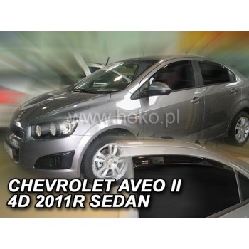 Ανεμοθραύστες Chevrolet Aveo (2011-2020) sedan - 4 τμχ. εμπρός και πίσω, Heko