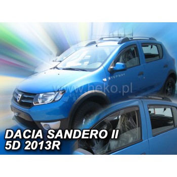 Ανεμοθραύστες Dacia Sandero / Stepway II (2013-2020) 5 πορτο - 4 τμχ. εμπρός και πίσω, Heko
