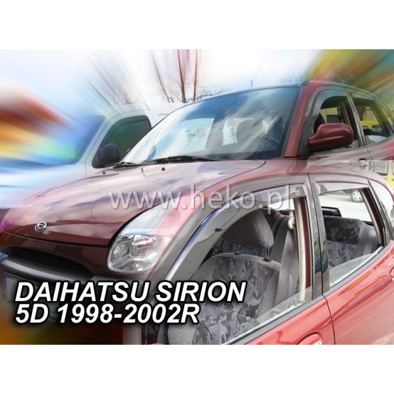 Ανεμοθραύστες Daihatsu Sirion (1998-2005) 5 πορτο - 4 τμχ. εμπρός και πίσω, Heko