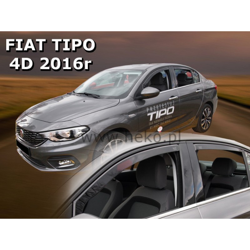 Ανεμοθραύστες Fiat Tipo (2015-2026) 5 πορτο , sedan - 4 τμχ. εμπρός και πίσω, Heko