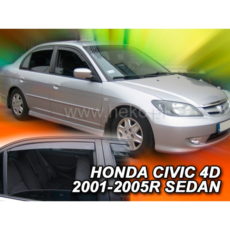 Ανεμοθραύστες Honda Civic VII (2001-2005) sedan - 4 τμχ. εμπρός και πίσω, Heko