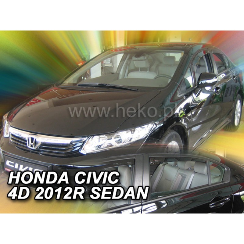 Ανεμοθραύστες Honda Civic IX (2012-2016) sedan - 4 τμχ. εμπρός και πίσω, Heko
