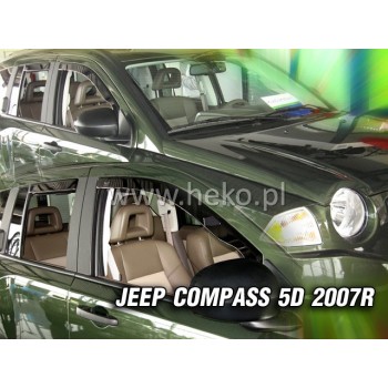 Ανεμοθραύστες Jeep Compass (2007-2017) 5 πορτο - 2 τμχ. εμπρός, Heko