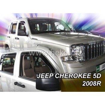 Ανεμοθραύστες Jeep Cherokee / Liberty (2007-2012) 5 πορτο - 4 τμχ. εμπρός και πίσω, Heko