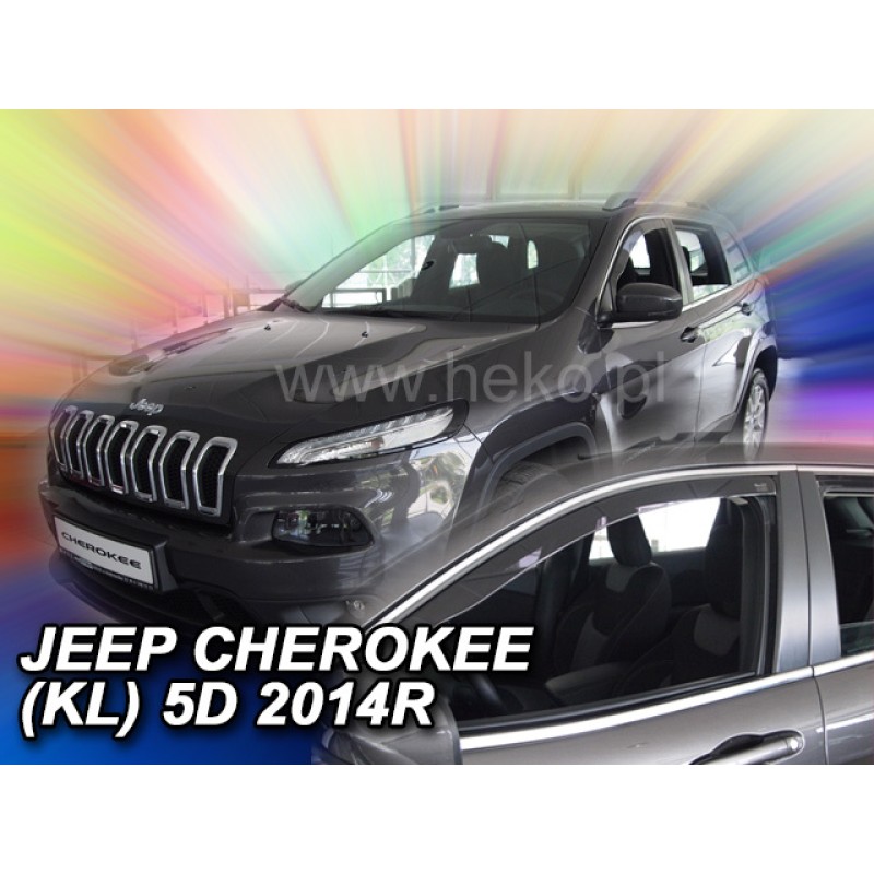 Ανεμοθραύστες Jeep Cherokee (2013-2023) 5 πορτο - 2 τμχ. εμπρός, Heko