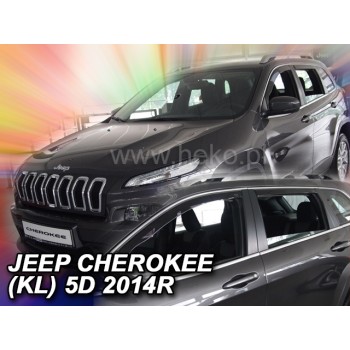 Ανεμοθραύστες Jeep Cherokee (2013-2023) 5 πορτο - 4 τμχ. εμπρός και πίσω, Heko