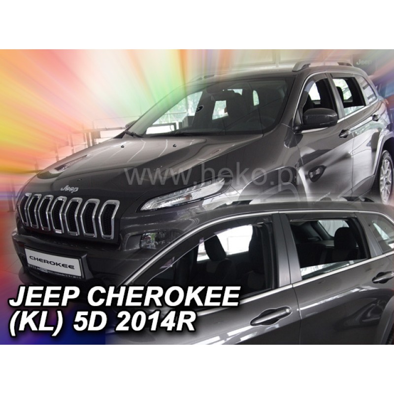Ανεμοθραύστες Jeep Cherokee (2013-2023) 5 πορτο - 4 τμχ. εμπρός και πίσω, Heko
