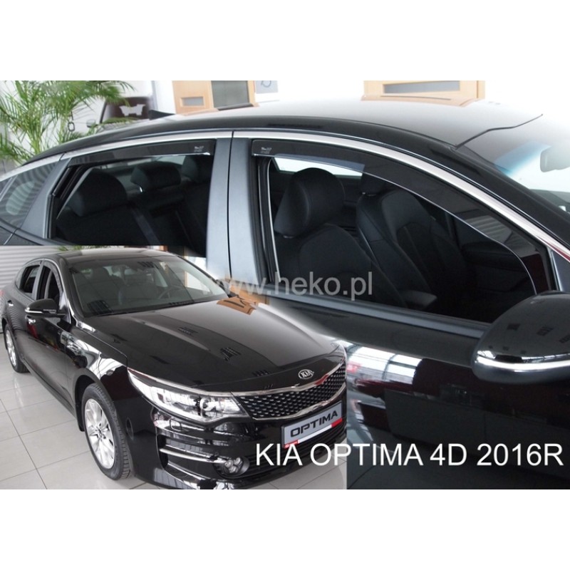 Ανεμοθραύστες Kia Optima (2015-2020) sedan - 4 τμχ. εμπρός και πίσω, Heko