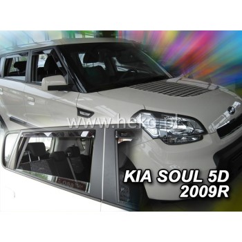 Ανεμοθραύστες Kia Soul (2009-2014) 5 πορτο - 4 τμχ. εμπρός και πίσω, Heko