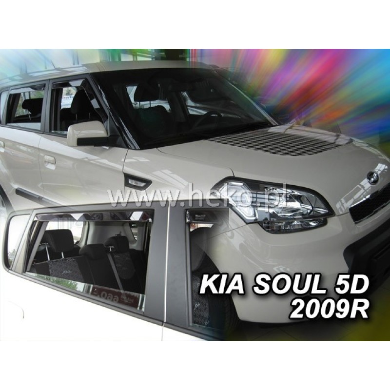 Ανεμοθραύστες Kia Soul (2009-2014) 5 πορτο - 4 τμχ. εμπρός και πίσω, Heko