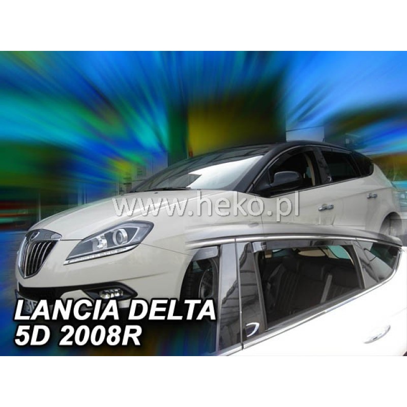 Ανεμοθραύστες Lancia Delta (2008-2014) 5 πορτο - 4 τμχ. εμπρός και πίσω, Heko
