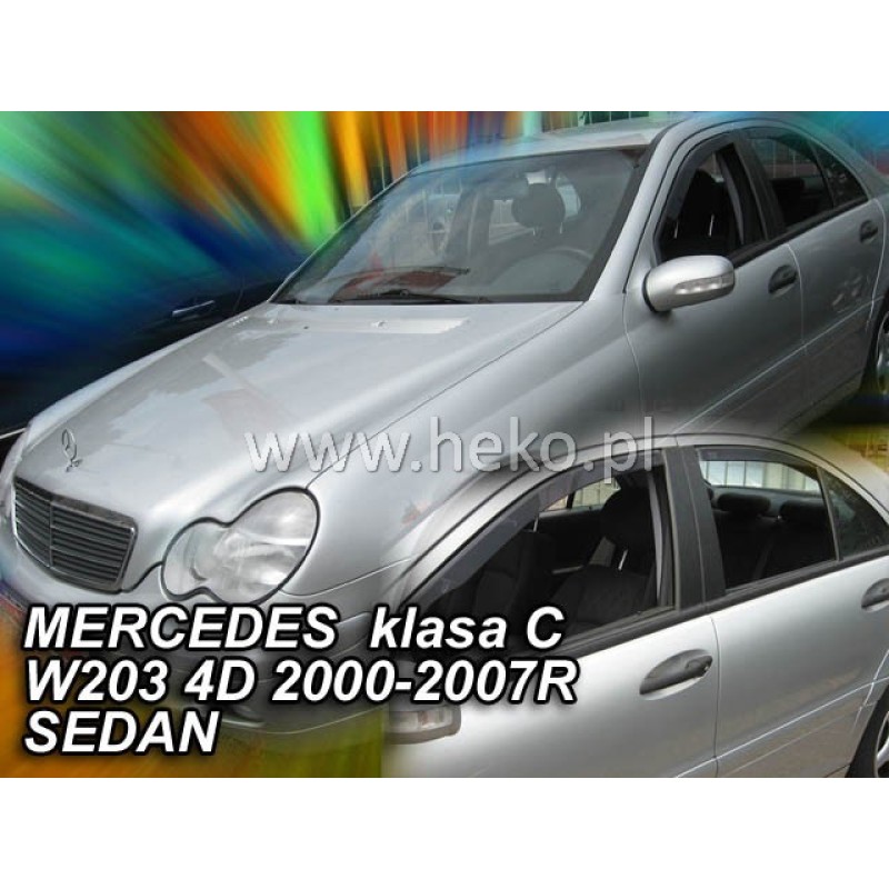 Ανεμοθραύστες Mercedes C-Class W203 (2000-2007) sedan - 4 τμχ. εμπρός και πίσω, Heko