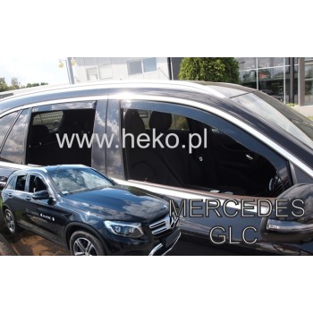 Ανεμοθραύστες Mercedes GLC X253 (2016-2022) 5 πορτο - 4 τμχ. εμπρός και πίσω, Heko