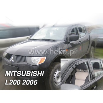 Ανεμοθραύστες Mitsubishi L-200 (2015-2019) 4 πορτο - 4 τμχ. εμπρός και πίσω, Heko