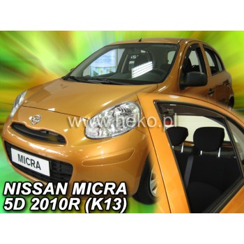 Ανεμοθραύστες Nissan Micra (2010-2017) 5 πορτο - 2 τμχ. εμπρός, Heko