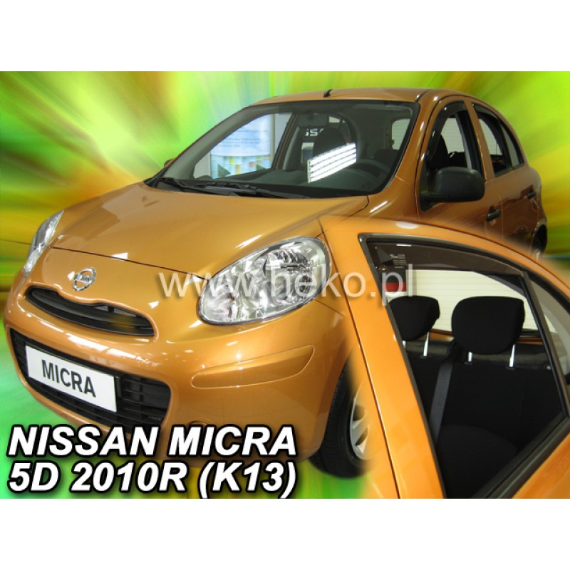Ανεμοθραύστες Nissan Micra (2010-2017) 5 πορτο - 2 τμχ. εμπρός, Heko