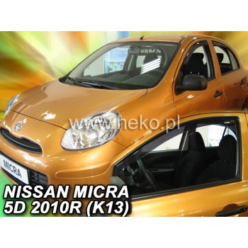 Ανεμοθραύστες Nissan Micra (2010-2017) 5 πορτο - 4 τμχ. εμπρός και πίσω, Heko