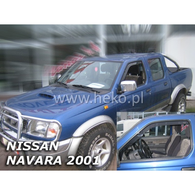 Ανεμοθραύστες Nissan Navara / Pick Up (2001-2005) μονή / διπλή / μιάμιση καμπίνα - 2 τμχ. εμπρός, Heko