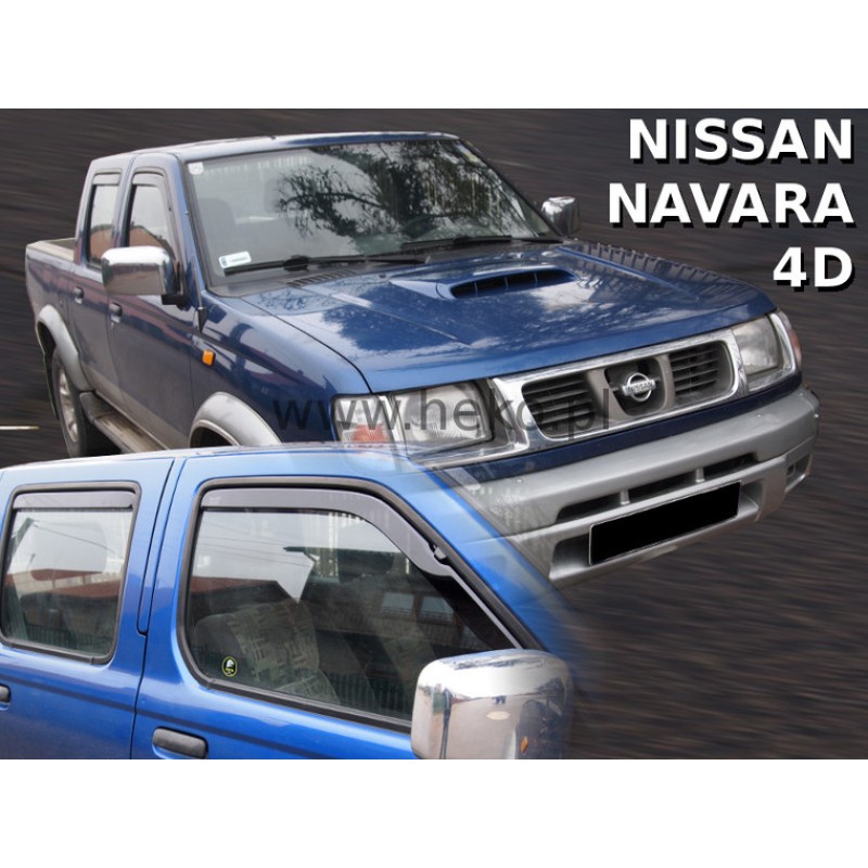 Ανεμοθραύστες Nissan Navara / Pick Up (2001-2005) 4 πορτο - 4 τμχ. εμπρός και πίσω, Heko