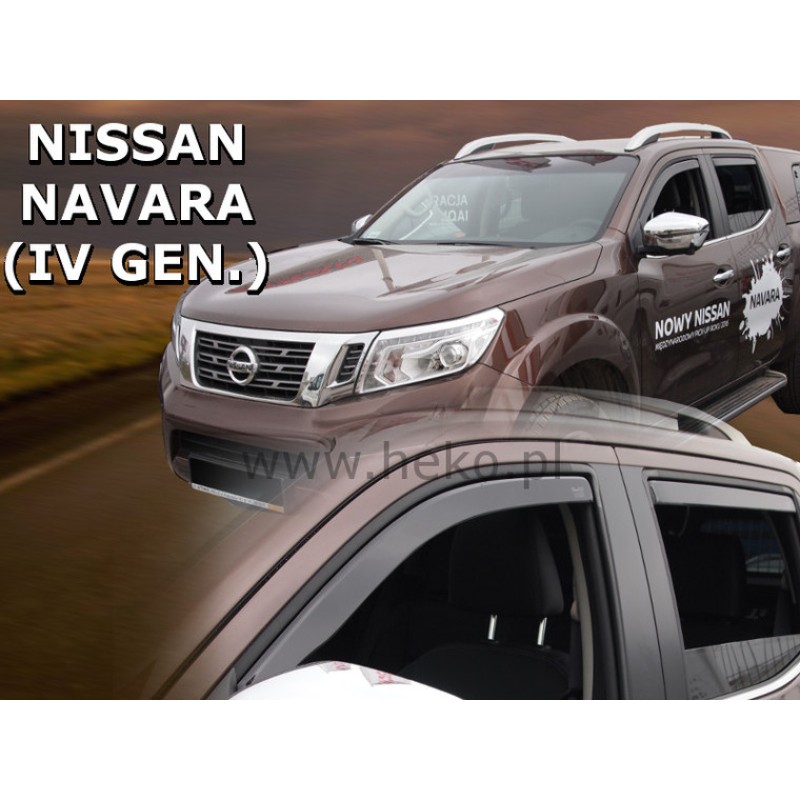 Ανεμοθραύστες Nissan Navara (2014+) 4 πορτο - 4 τμχ. εμπρός και πίσω, Heko