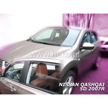 Ανεμοθραύστες Nissan Qashqai (2007-2013) 5 πορτο - 4 τμχ. εμπρός και πίσω, Heko