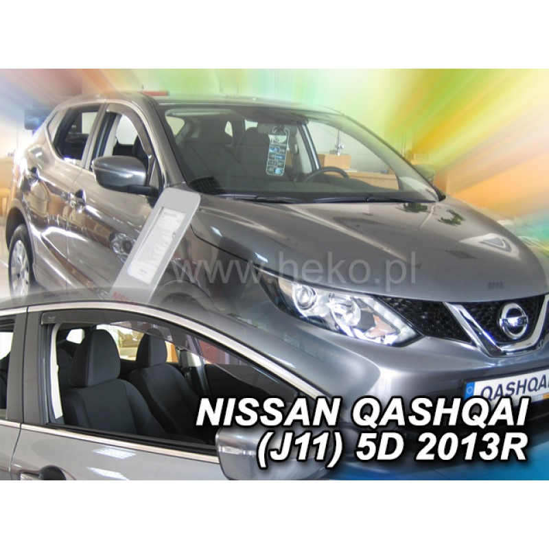 Ανεμοθραύστες Nissan Qashqai (2013-2021) 5 πορτο - 2 τμχ. εμπρός, Heko