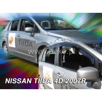 Ανεμοθραύστες Nissan TIIDA (2004-2012) sedan - 4 τμχ. εμπρός και πίσω, Heko