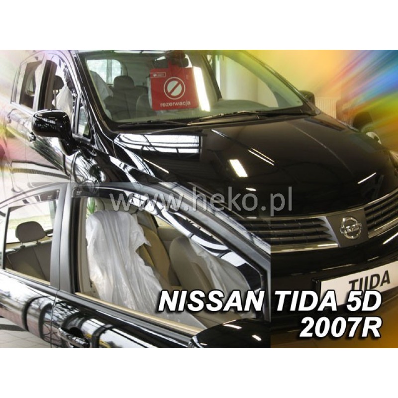 Ανεμοθραύστες Nissan TIIDA (2004-2012) 5 πορτο - 4 τμχ. εμπρός και πίσω, Heko