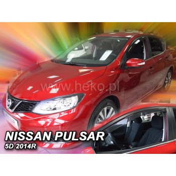 Ανεμοθραύστες Nissan Pulsar (2014-2018) 5 πορτο - 2 τμχ. εμπρός, Heko