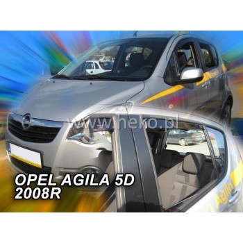 Ανεμοθραύστες Opel Agila (2008-2014) 5 πορτο - 4 τμχ. εμπρός και πίσω, Heko
