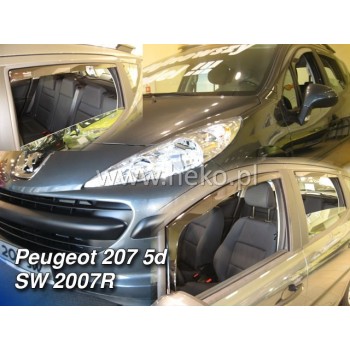 Ανεμοθραύστες Peugeot 207 (2007-2012) combi - 4 τμχ. εμπρός και πίσω, Heko